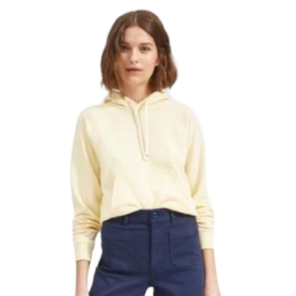 Everlane Tops - Everlane Yellow Lightweight French Terry Shrunken Sweatshirt/Hoodie-XL